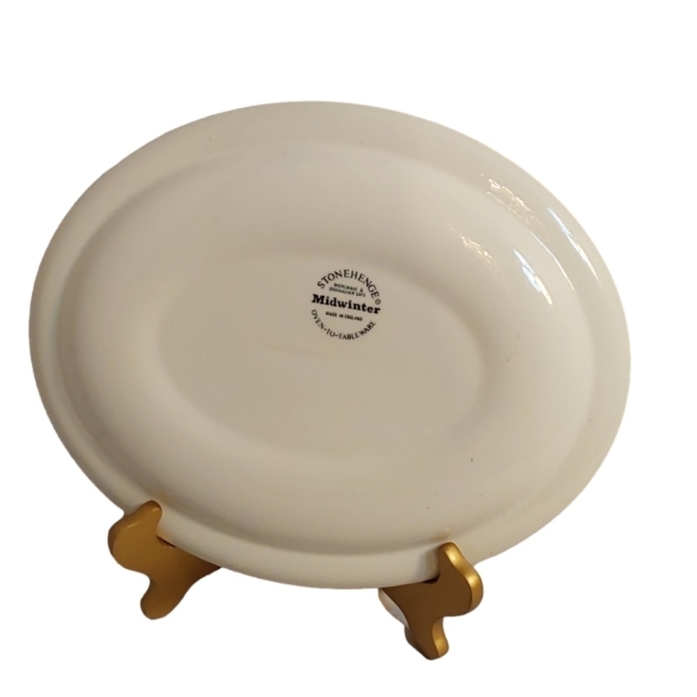 STONEHENGE MIDWINTER WHITE 13" OVAL SERVING PLAT - Picture 3 of 3